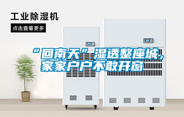 “回南天”濕透整座城,家家戶戶不敢開窗
