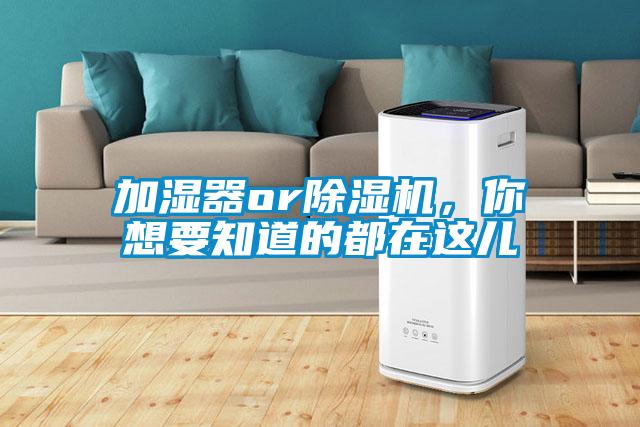加濕器or除濕機,你想要知道的都在這兒