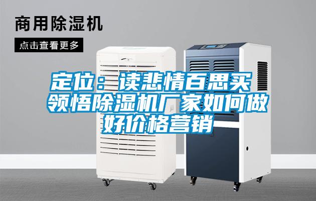 定位:讀悲情百思買 領(lǐng)悟除濕機(jī)廠家如何做好價(jià)格營(yíng)銷