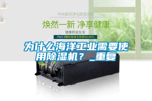 為什么海洋工業(yè)需要使用除濕機？_重復