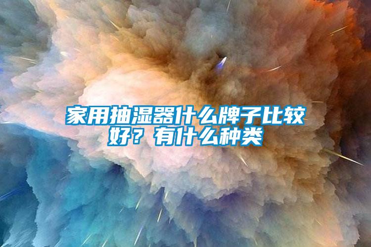 家用抽濕器什么牌子比較好？有什么種類
