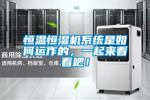 恒溫恒濕機(jī)系統(tǒng)是如何運(yùn)作的，一起來看看吧！