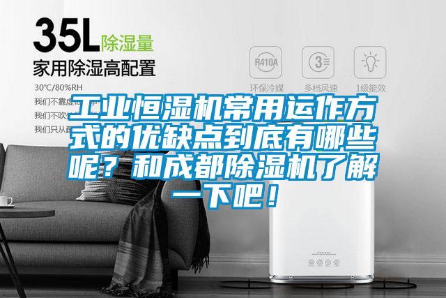 工業(yè)恒濕機常用運作方式的優(yōu)缺點到底有哪些呢?和成都除濕機了解一下吧!