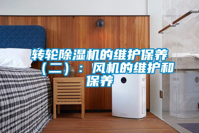 轉(zhuǎn)輪除濕機的維護保養(yǎng)（二）：風(fēng)機的維護和保養(yǎng)