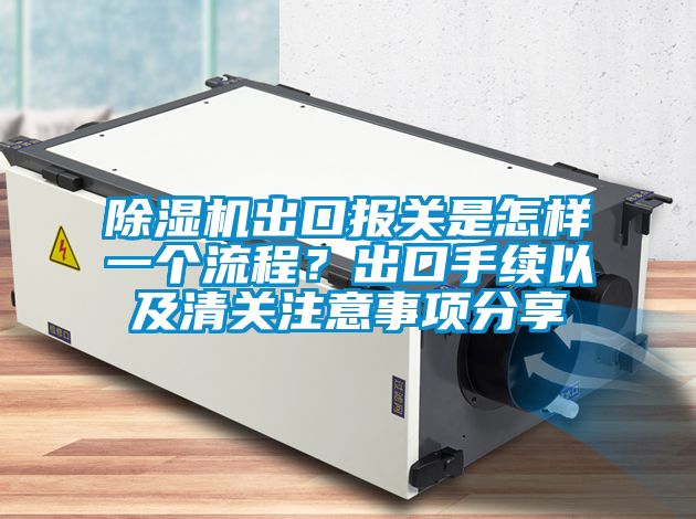 除濕機出口報關是怎樣一個流程？出口手續以及清關注意事項分享